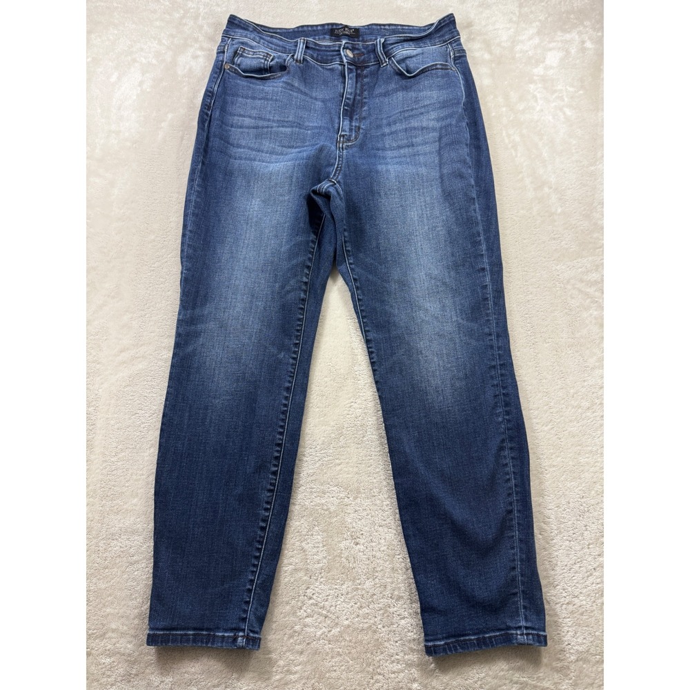 Judy Blue Women Slim Fit High Rise Dark Wash Jeans 14W Meas: 33x28.5